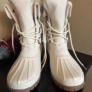 Dream Pairs Women’s Waterproof Faux Wool Winter Boots - BEIGE